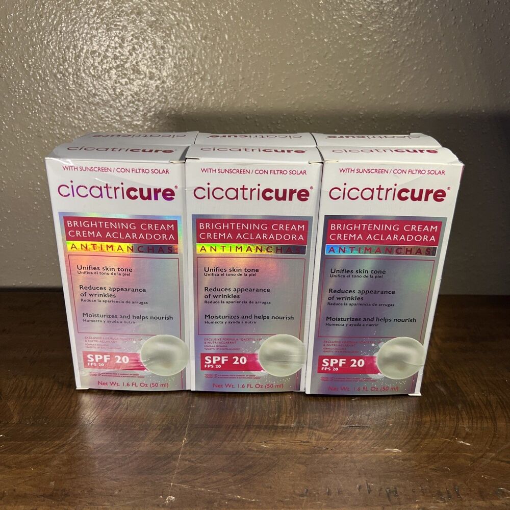 6-Pack Cicatricure Brightning Cream Antimanchas spf20 1.6 oz 06/26
